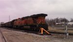 BNSF coal train DPUs